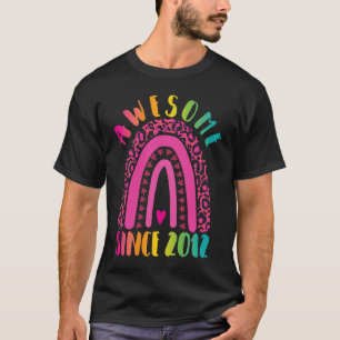 Phantastisch seit 2012 9. Leopard Rainbow Birthday T-Shirt