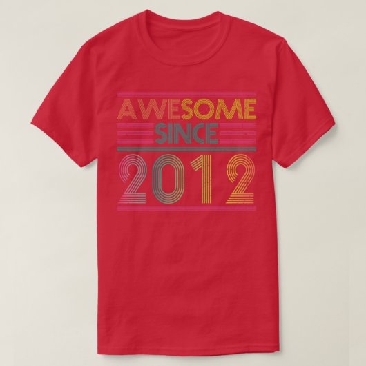Phantastisch seit 2012 Funny Colorful 2012 Geburts T-Shirt (Design vorne)