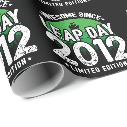 Phantastisch seit 2012 Leap Year Day Feb 29 Birthd Geschenkpapier (Rolleneckpunkt)