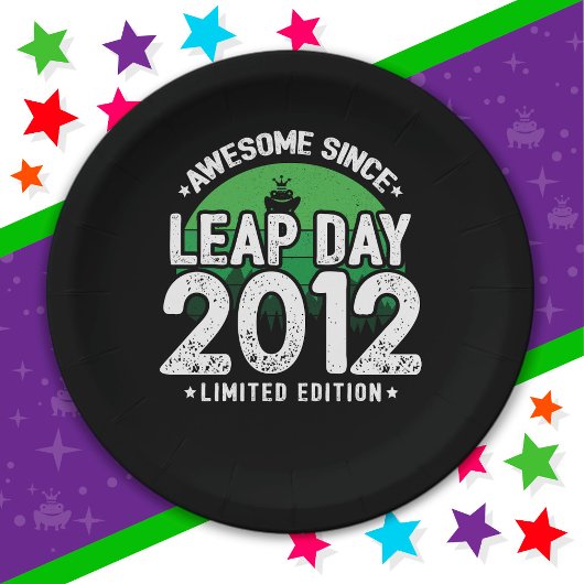 Phantastisch seit 2012 Leap Year Day Feb 29 Birthd Pappteller