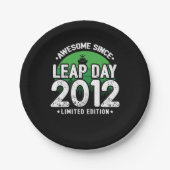 Phantastisch seit 2012 Leap Year Day Feb 29 Birthd Pappteller (Vorderseite)