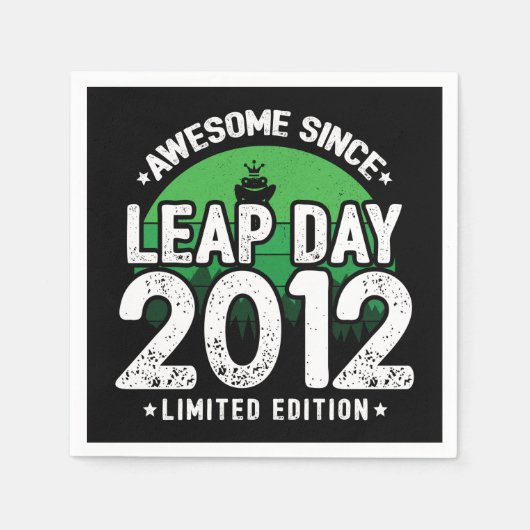 Phantastisch seit 2012 Leap Year Day Feb 29 Birthd Serviette (Vorderseite)
