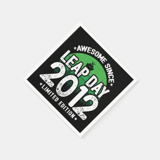 Phantastisch seit 2012 Leap Year Day Feb 29 Birthd Serviette (Ecke)