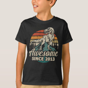 Phantastisch seit 2013 Retro Dinosaurier 9. Geburt T-Shirt