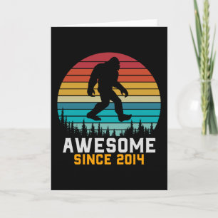 Phantastisch seit 2014   Birthday Bigfoot Retro Karte