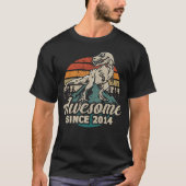 Phantastisch seit 2014 Dinosaurier 9 Jahr 9 Geburt T-Shirt (Vorderseite)