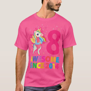 Phantastisch seit 2014 Einhorn Girls 8th Birthday T-Shirt