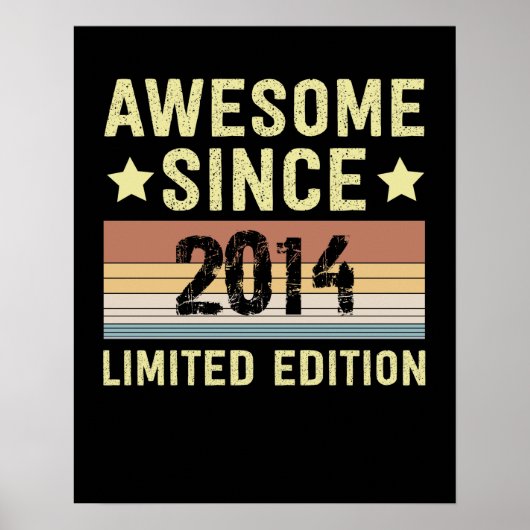 Phantastisch seit 2014 Geburtstag Poster (Vorne)