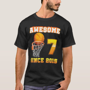 Phantastisch Seit 2015 Basketball 7. Geburtstag 7 T-Shirt