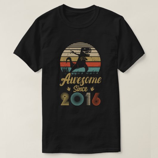 Phantastisch seit 2016 3 Jahre alter Dinosaurier G T-Shirt (Design vorne)
