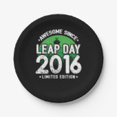 Phantastisch seit 2016 Leap Year Day Feb 29 Birthd Pappteller (Vorderseite)