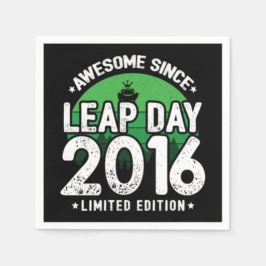 Phantastisch seit 2016 Leap Year Day Feb 29 Birthd Serviette (Vorderseite)