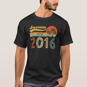 Phantastisch seit 2016 Retro 7 Jahre alter Junge M T-Shirt