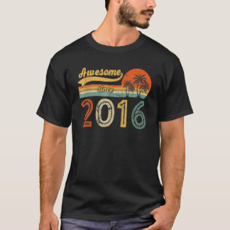 Phantastisch seit 2016 Retro 7 Jahre alter Junge M T-Shirt