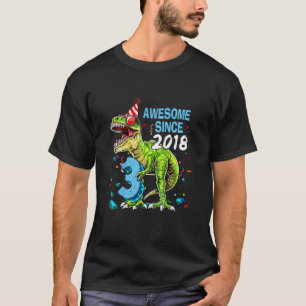 Phantastisch seit 2018 3Rd Birthday T Rex Dinosaur T-Shirt