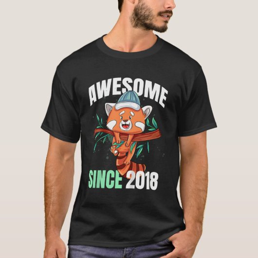 Phantastisch seit 2018 5th Red Panda T-Shirt (Vorderseite)