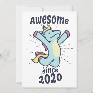 Phantastisch seit 2020 - Kindergeburtstag Einhorn Einladung