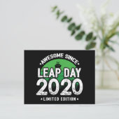 Phantastisch seit 2020 Leap Year Day Feb 29 Geburt Postkarte (Stehend Vorderseite)