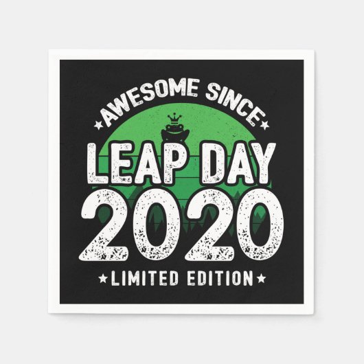 Phantastisch seit 2020 Leap Year Day Feb 29 Geburt Serviette (Vorderseite)