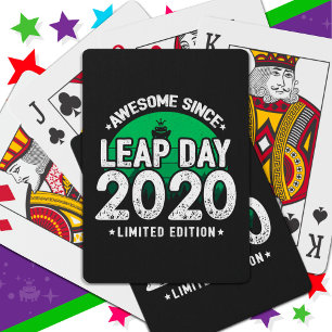 Phantastisch seit 2020 Leap Year Day Feb 29 Geburt Spielkarten