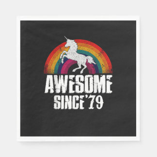 Phantastisch Seit 79 Einhorn Vintag Funny Birthday Serviette