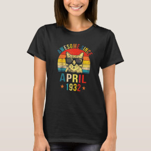 Phantastisch seit April 1932 90. Geburtstagskatze T-Shirt