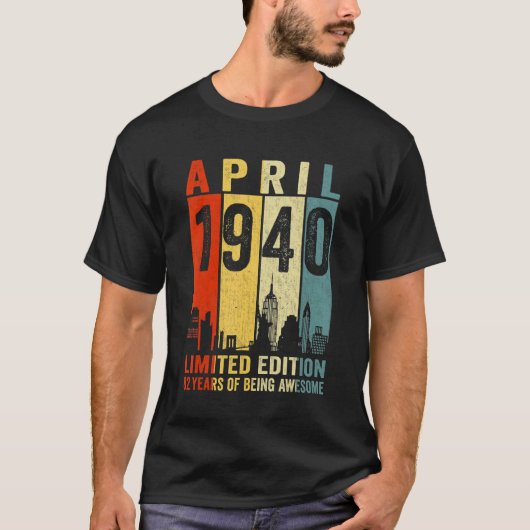 Phantastisch seit April 1940 Vintag Ret. T-Shirt (Vorderseite)