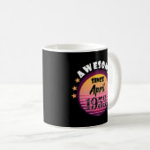 Phantastisch seit April 1953 Geburtstag 1953 April Kaffeetasse (VorderseiteRechts)