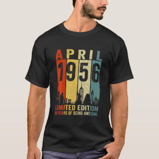 Phantastisch seit April 1956 66. Geburtstag Vintag T-Shirt
