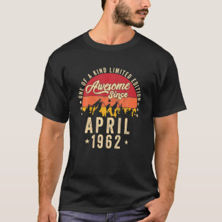 Phantastisch seit April 1962, Vintag 60. Geburtsta T-Shirt