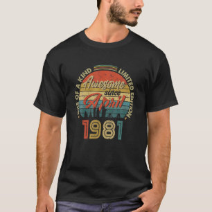 Phantastisch seit April 1981 Vintag 41. Geburtstag T-Shirt