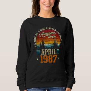 Phantastisch Seit April 1987 Vintag 35. Geburtstag Sweatshirt