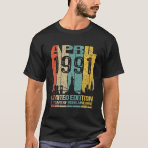 Phantastisch seit April 1991 31St Birthday Vintag  T-Shirt