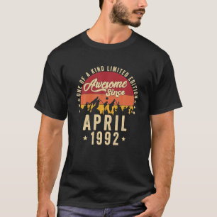 Phantastisch seit April 1992 Vintag 30. Geburtstag T-Shirt