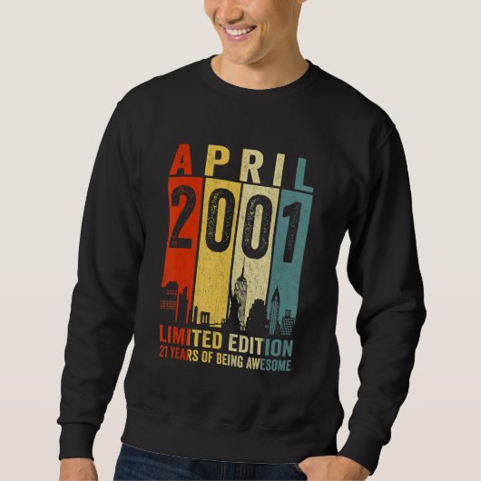 Phantastisch Seit April 2001 Vintag Ret. Sweatshirt (Vorderseite)