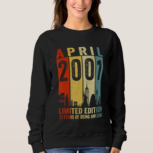 Phantastisch Seit April 2001 Vintag Ret. Sweatshirt (Vorderseite)
