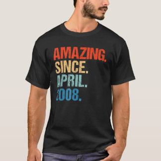 Phantastisch seit April 2008 Retro Vintag 12. Gebu T-Shirt