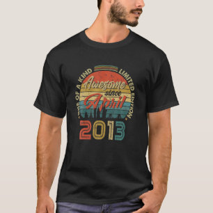Phantastisch seit April 2013 Vintag 9. Geburtstag T-Shirt