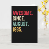 Phantastisch seit August 1935 Retro Birthday Karte (Gelbe Blume)