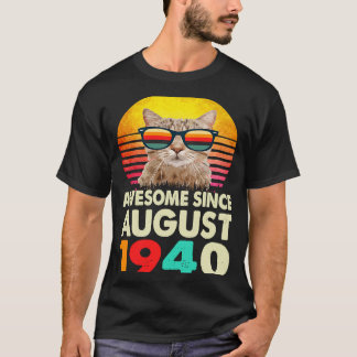 Phantastisch seit August 1940 83. Geburtstagskatze T-Shirt