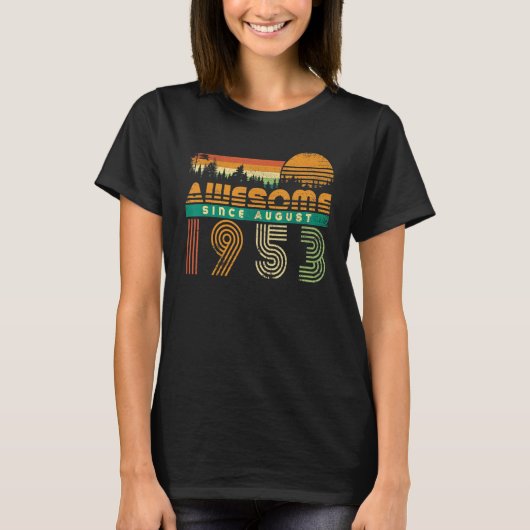 Phantastisch Seit August 1953 Großeltern Geburtsta T-Shirt (Vorderseite)