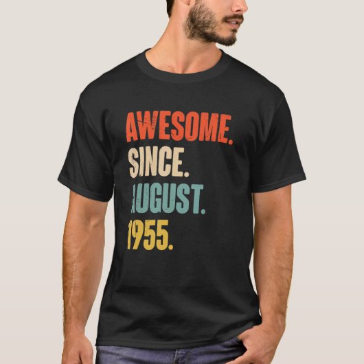 Phantastisch seit August 1955 67 Jahre alt 67 Jahr T-Shirt (Vorderseite)