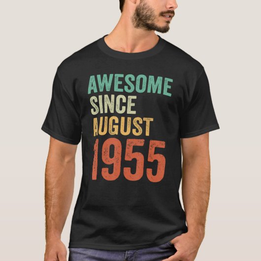 Phantastisch Seit August 1955 Shirt 68. Geburtstag (Vorderseite)