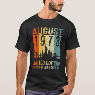 Phantastisch Seit August 1973 49. Geburtstag Vinta T-Shirt
