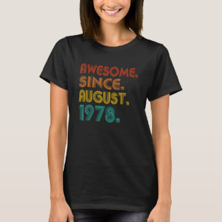 Phantastisch seit August 1978 Vintag 1978 Geburt v T-Shirt