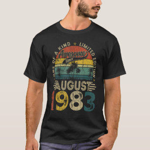 Phantastisch seit August 1983 Vintag Männer 40. Ge T-Shirt