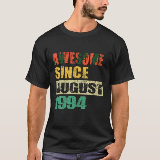 Phantastisch seit August 1994 30 Jahre alt 30 Jahr T-Shirt (Vorderseite)