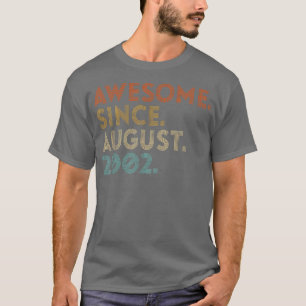 Phantastisch Seit August 2002 Vintag 20. Geburtsta T-Shirt