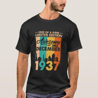 Phantastisch Seit Dezember 1937 Vintag 84. Geburts T-Shirt