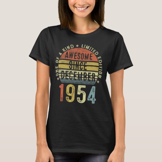 Phantastisch seit Dezember 1954 68 Jahre alt 68 Ja T-Shirt (Vorderseite)